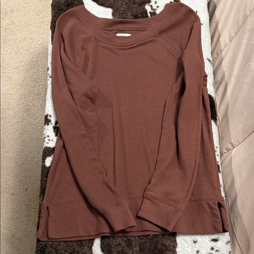 Maurices Rust Long Sleeve Top